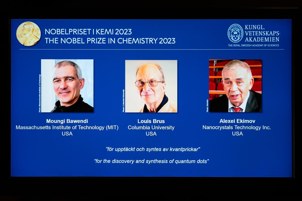 三名科学家分享2023年诺贝尔化学奖