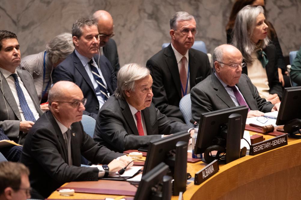 联合国秘书长呼吁立即实现人道主义停火