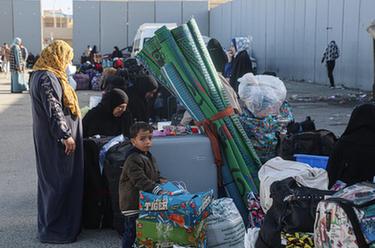 部分滞留在埃及的巴勒斯坦人准备返回加沙地带