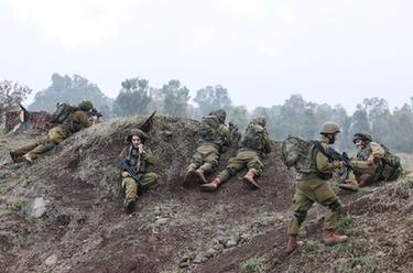 以色列在戈兰高地举行军事训练