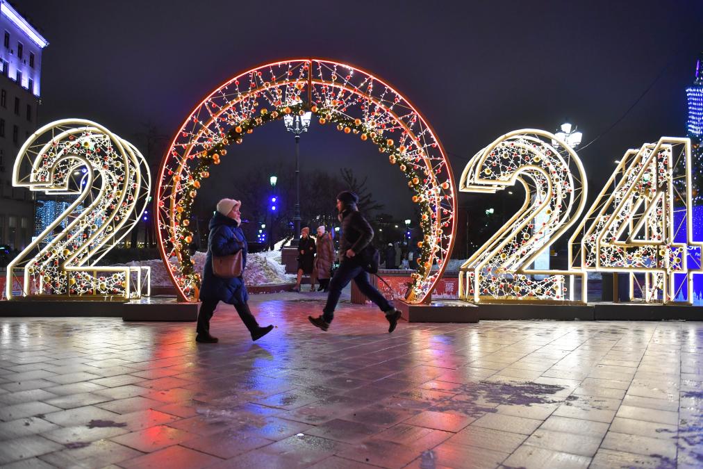 俄罗斯莫斯科：迎接新年
