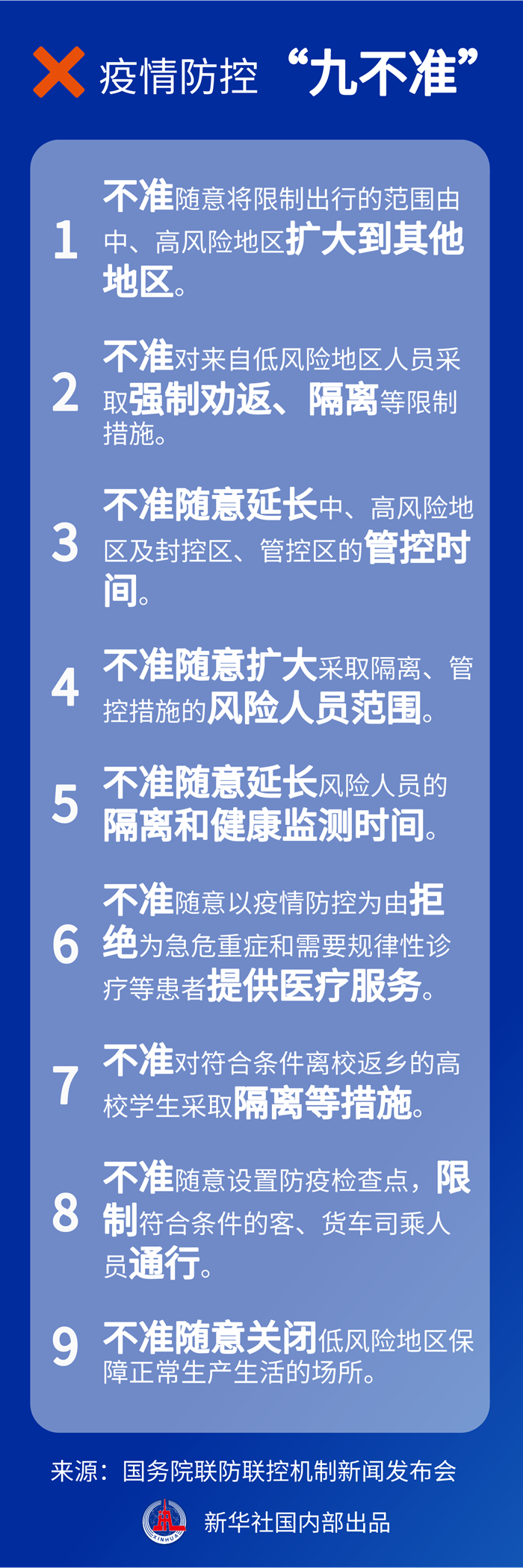 更加科学精准 国家卫健委要求疫情防控做到“九不准”