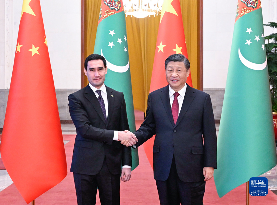 習近平同土庫曼斯坦總統謝爾達爾·別爾德穆哈梅多夫舉行會談