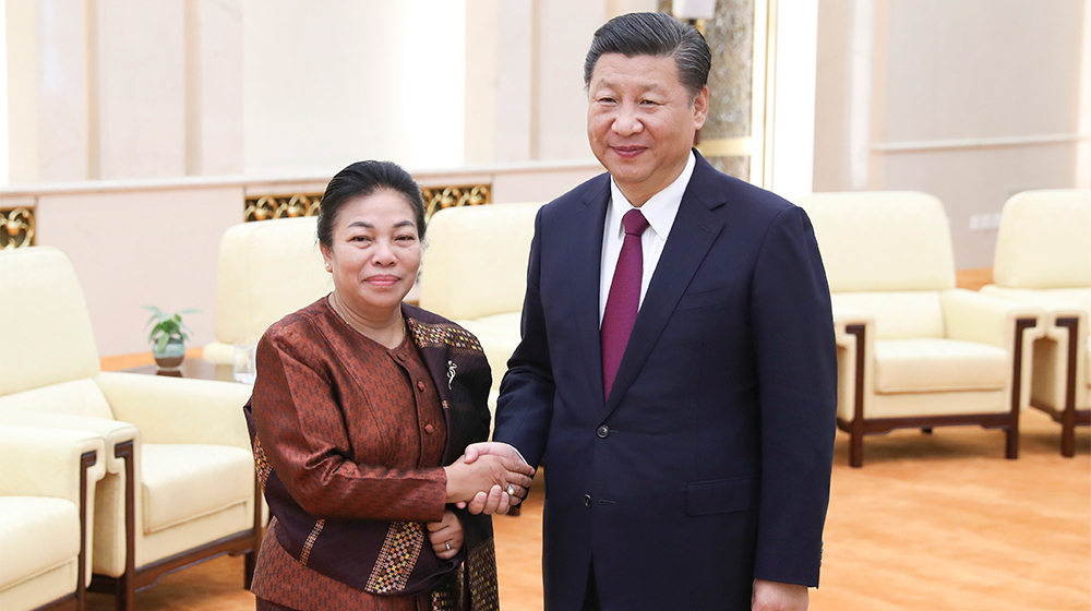 习近平会见老挝人革党中央总书记特使