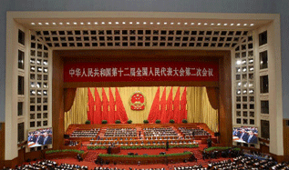 十二届全国人大二次会议举行第二次全体会议