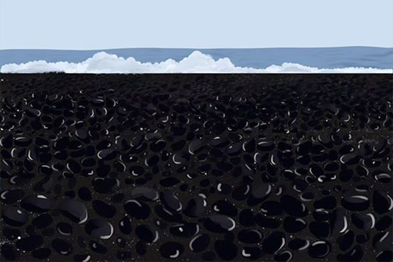 黑色的沙滩是怎么形成的？