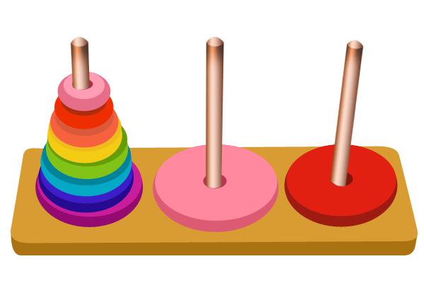 汉诺塔游戏：递归经典问题