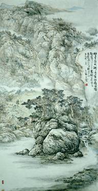 《桃源村隐壑丘中》240cmX120cm 2019年