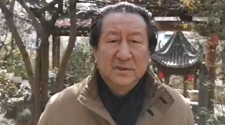 杨晓阳创作松树图为武汉加油