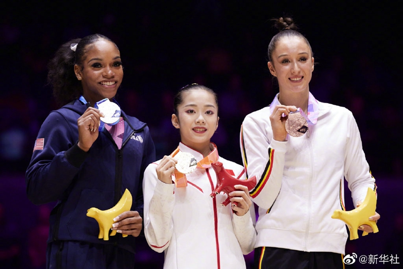 韦筱圆获体操世锦赛女子高低杠冠军(图5)