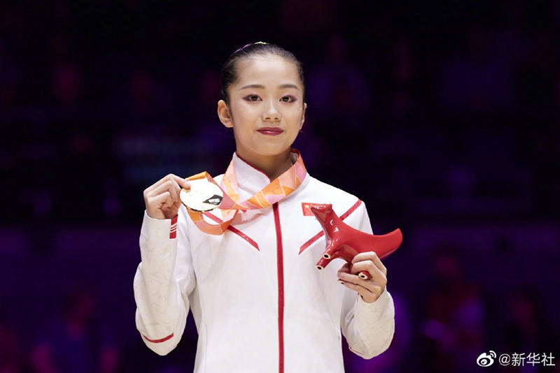 韦筱圆获体操世锦赛女子高低杠冠军(图8)