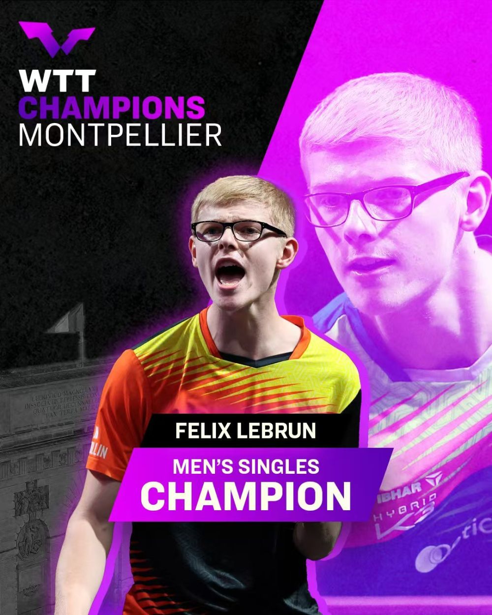 WTT蒙彼利埃冠军赛：小勒布伦本土夺冠-新华网