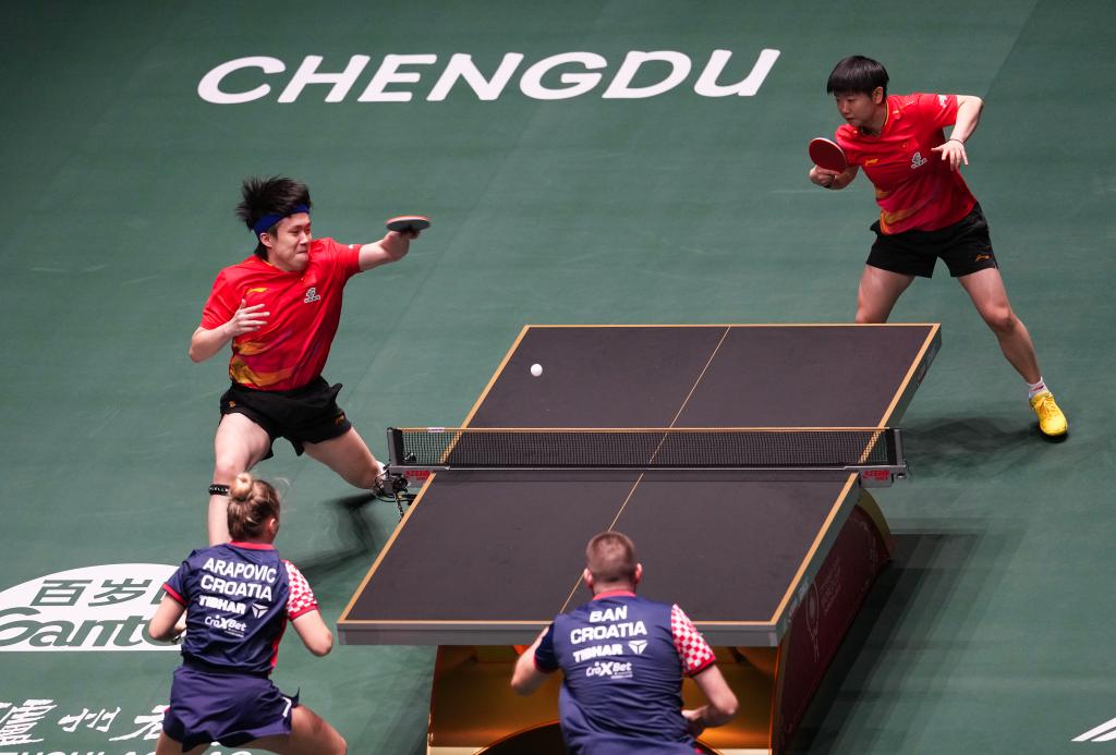 乒乓球混合團體世界杯：中國隊取得四連勝