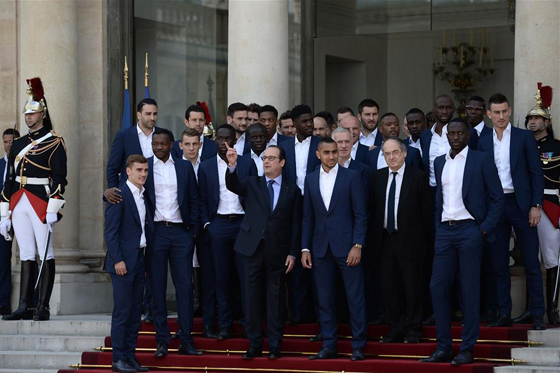 法國總統接見法國國家隊