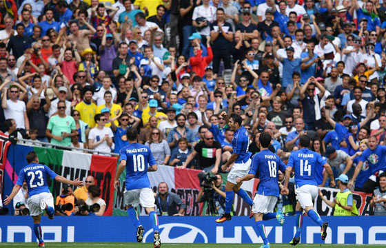 小組賽：意大利隊勝瑞典隊