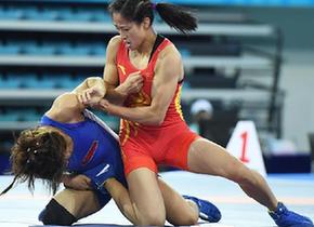高清组图：全运会女子自由式48KG级决赛，江苏倪捷夺金