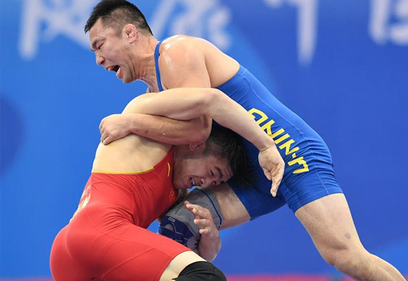 高清组图：全运会国际式摔跤第四比赛日赛况