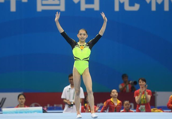 高清组图：全运会体操女子自由体操决赛赛况