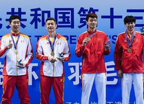高清组图：全运会羽毛球男子双打，王懿律/刘成夺冠