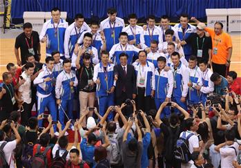 高清组图：全运会男子成年组比赛颁奖仪式，辽宁队获得冠军