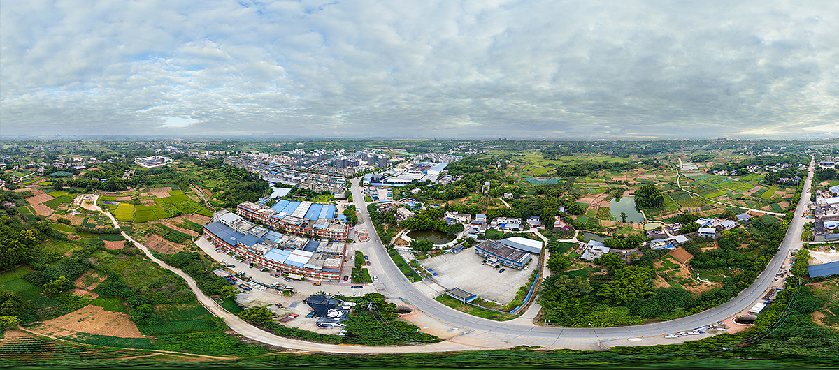 天府新区展示：俯瞰新兴镇