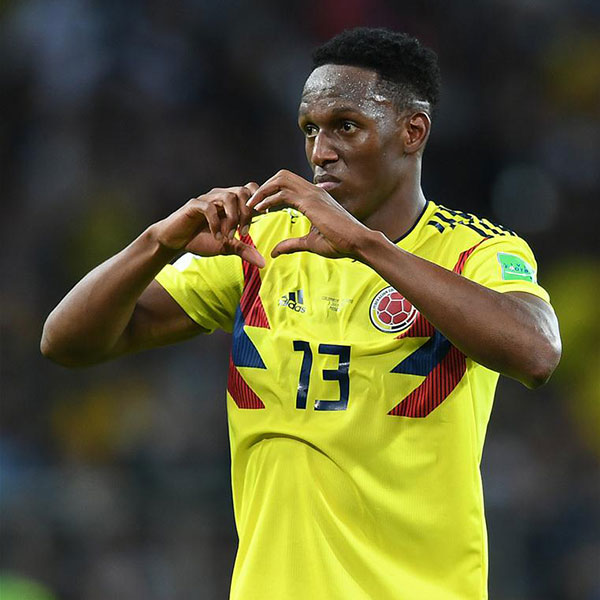 八分之一决赛：哥伦比亚队米纳扳平比分