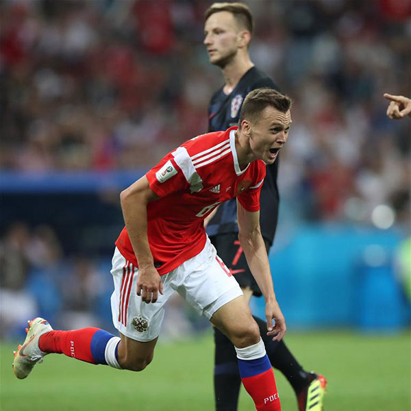 四分之一决赛：俄罗斯队切里舍夫破门