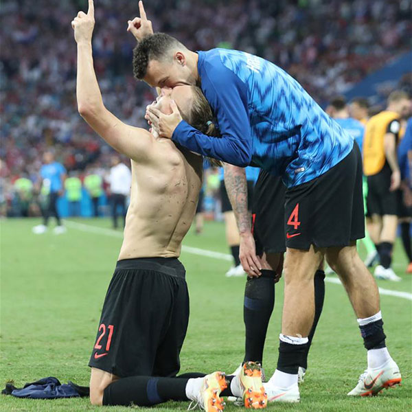 四分之一决赛：克罗地亚队维达进球