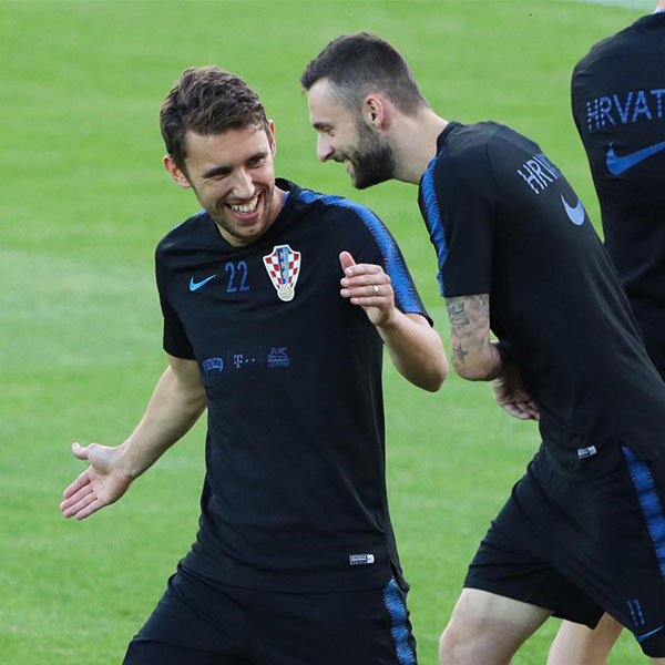 克罗地亚队备战半决赛