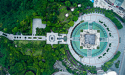 广安思源广场航拍