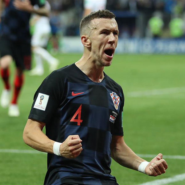 半决赛：克罗地亚队佩里西奇进球