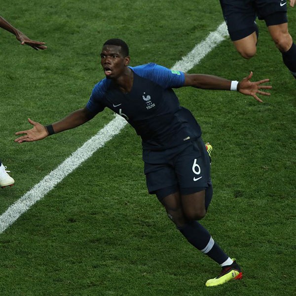 决赛：法国队博格巴进球