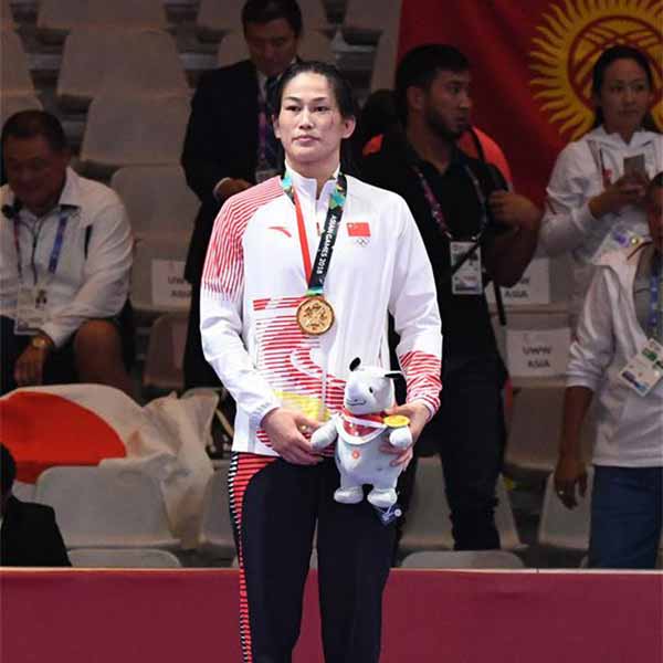 女子自由式摔跤68公斤级颁奖仪式