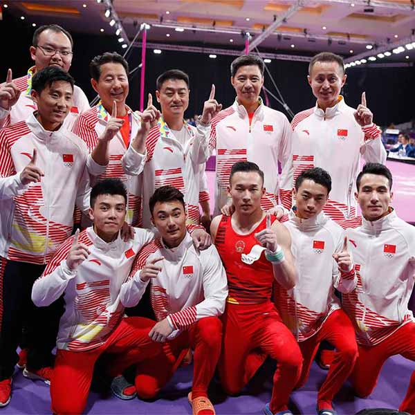 体操男子团体颁奖仪式