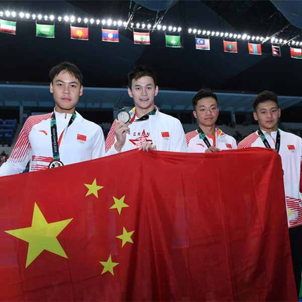 男子4X100米自由泳接力决赛赛况