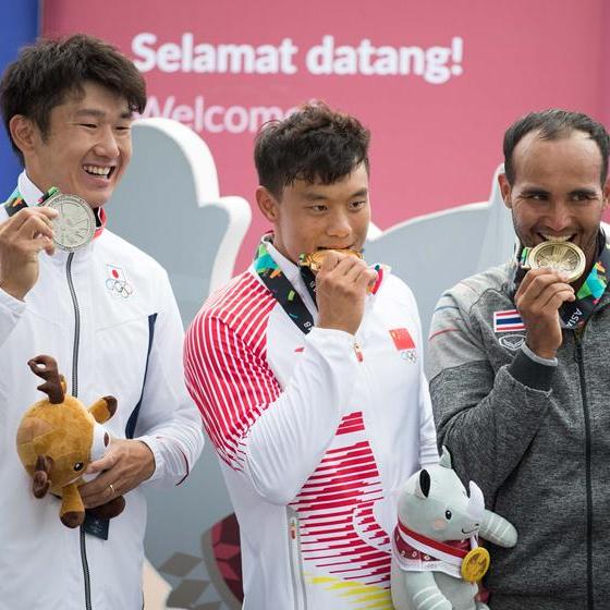 亚运会皮划艇激流回旋&mdash;&mdash;男子单人皮艇：全鑫夺冠