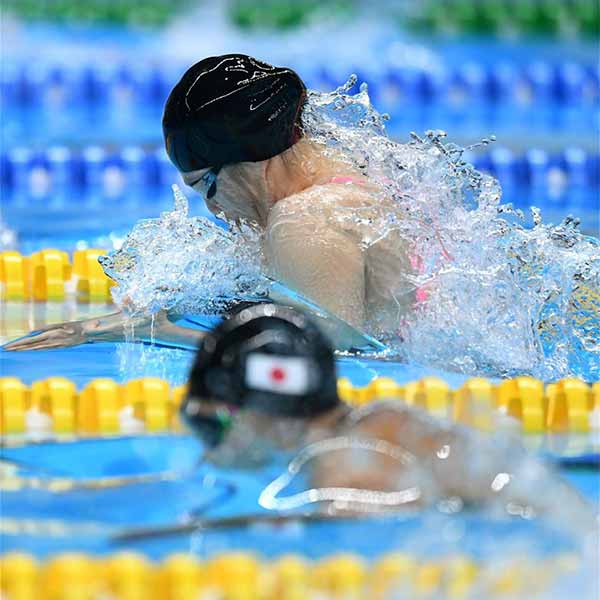 女子50米蛙泳决赛赛况