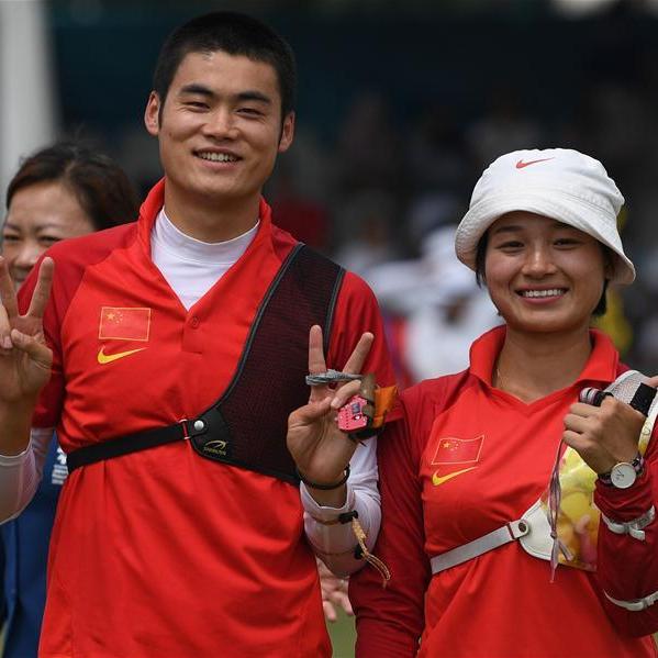 反曲弓混合团体赛：中国队获铜牌