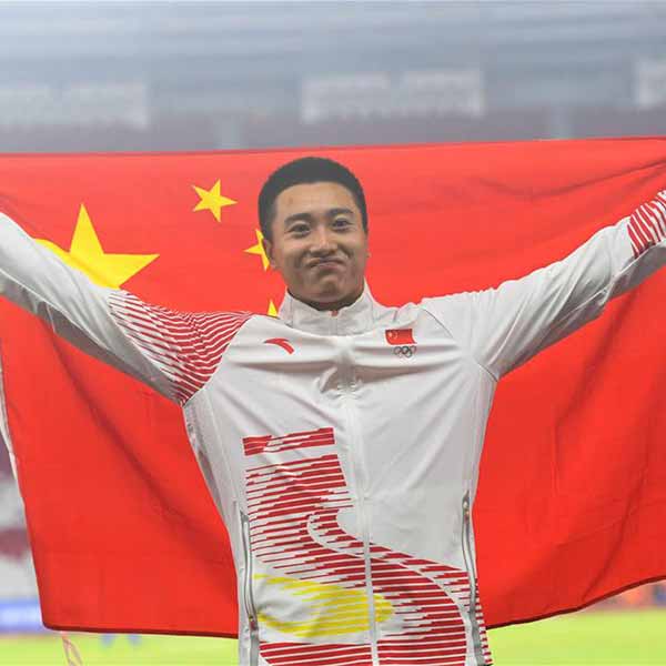 男子标枪颁奖仪式