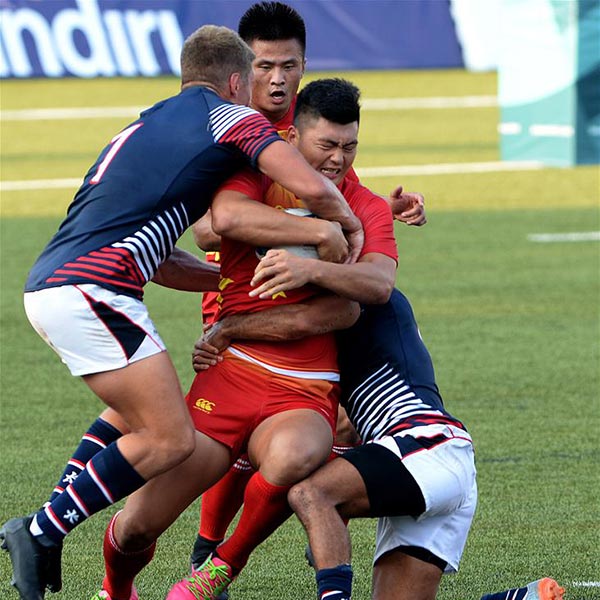 橄榄球小组赛：中国不敌中国香港