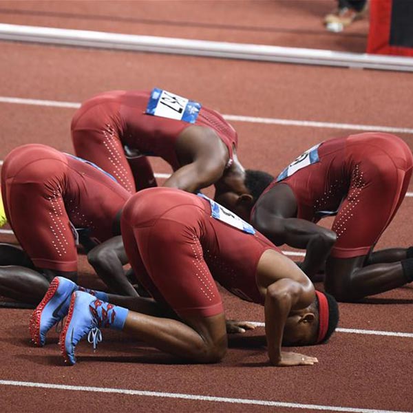田径男子4X400米接力决赛赛况