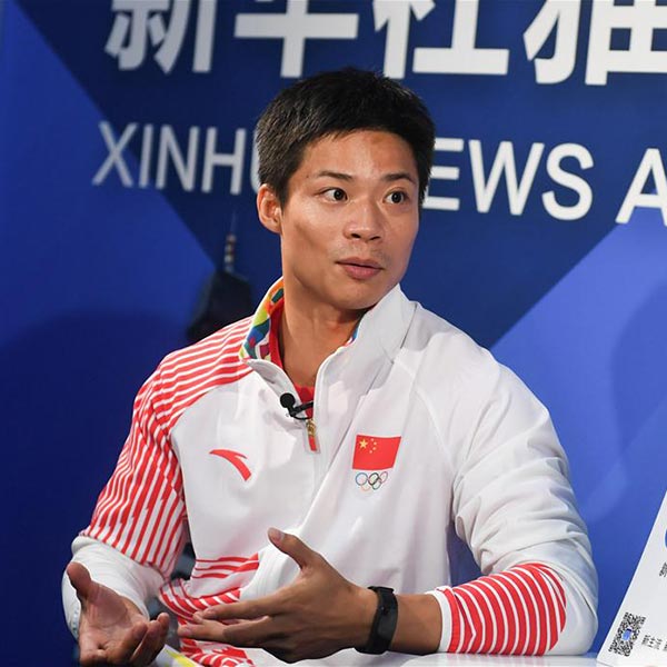 苏炳添接受新华社记者专访