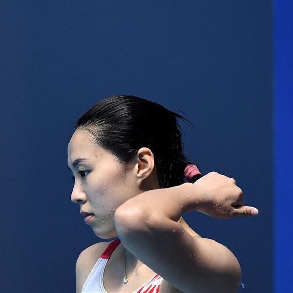 跳水女子1米板：中国选手王涵夺冠
