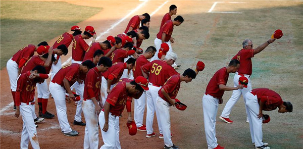 棒球男子四强超级循环赛：中国队不敌韩国队