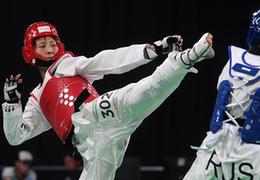 青奥会跆拳道&mdash;&mdash;女子49公斤级：曹梓涵获铜牌