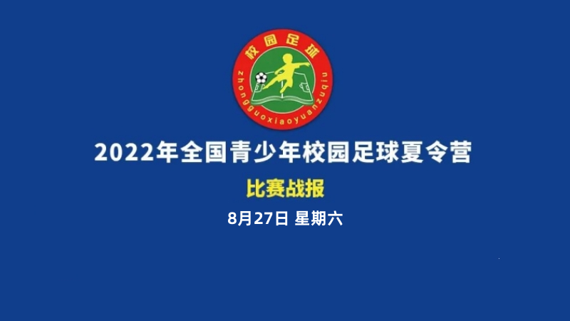 比赛战报 | 2022年全国青少年校园足球夏令营27日比赛结果
