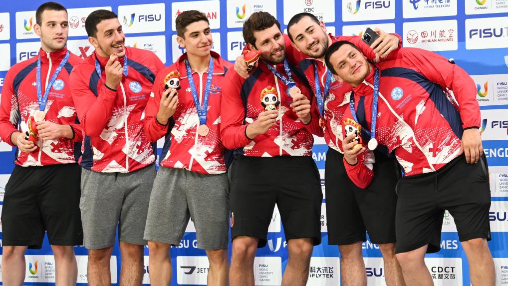 成都大运会丨水球——男子铜牌赛：格鲁吉亚队胜美国队