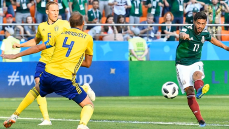 墨西哥vs瑞典精彩射门