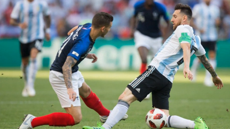 法国VS阿根廷 梅西精彩瞬间