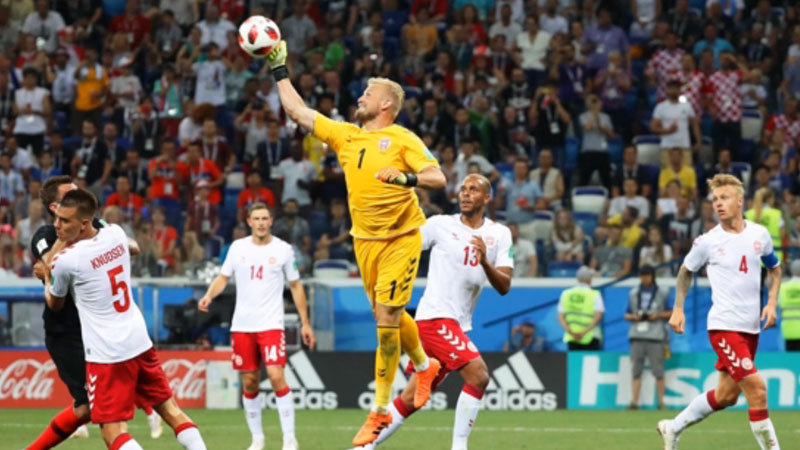 克罗地亚VS丹麦 丹麦精彩扑救